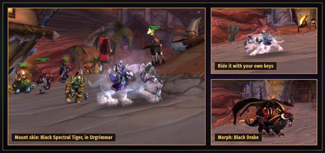 Mount skin and creature morph in Orgrimmar